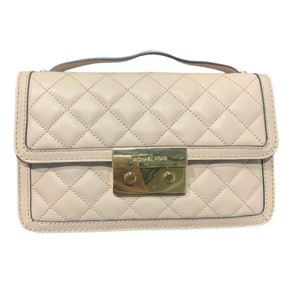 MICHAEL Michael Kors SLOAN MESSENGER light‎ pink and gold Crossbody Bag